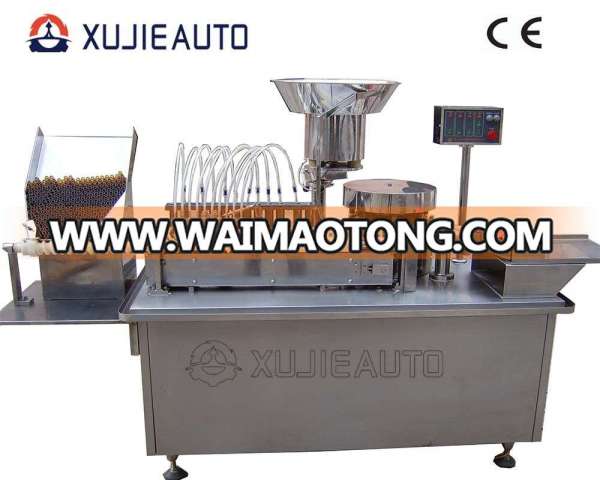 Tube vial horizontal filling sealing cap 2-in-1 machine